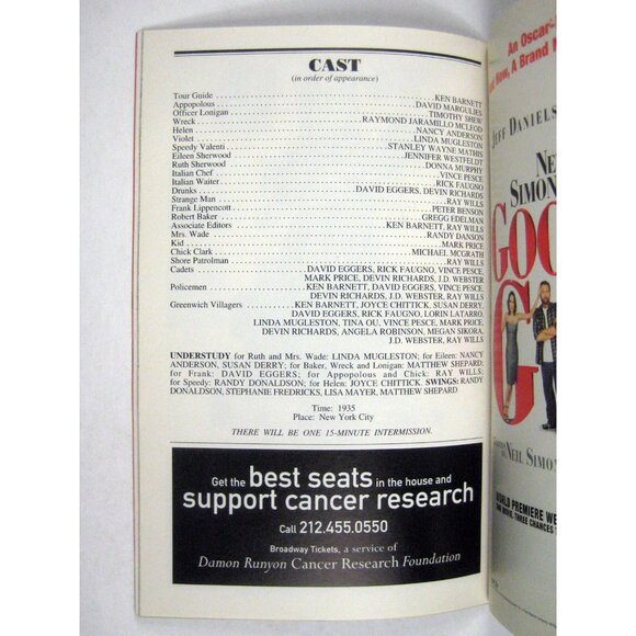 Wonderful Town Playbill Hirschfeld Theatre 2003 Donna Murphy Greg Edelman - Picture 6 of 8